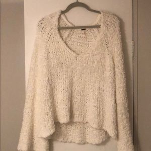 White free people sweater, size Large.